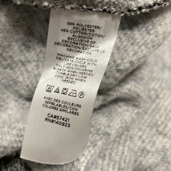 Lou & Grey For Loft Gray Embroidered Pullover Sweatshirt Size Small - Picture 6 of 7